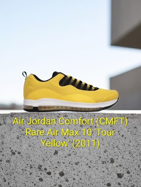 Jordan Other - Air Jordan Comfort (CMFT) Rare Air Max 10 (2011) 'Yellow' Men 9.5 W 11 EUC W/BOX